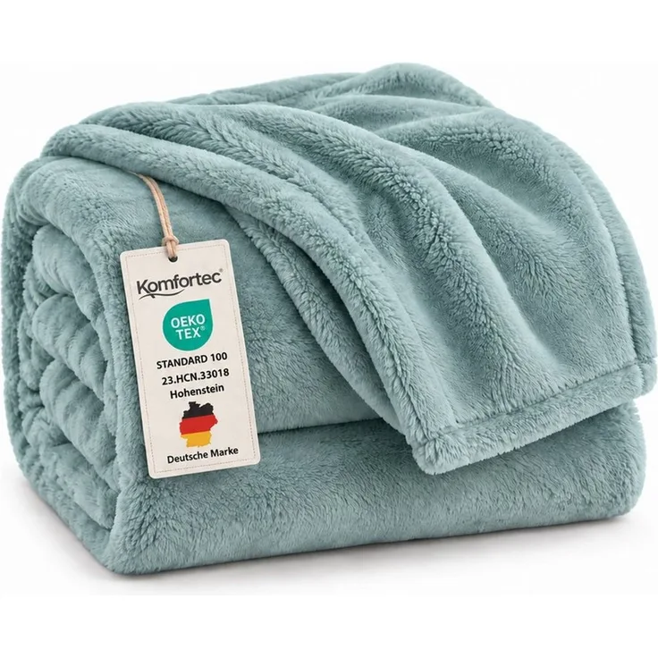 Wohndecke Kuscheldecke 260 g/m², flauschige Wohndecke, Fleecedecke, Oeko-Tex, Komfortec