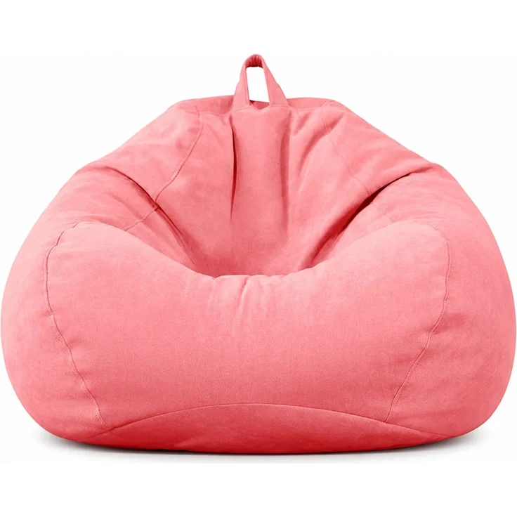 Sitzsack-Hülle ohne Füllmaterial, Rosa, 80 x 90 cm, Stoffbezug für Innen- und Außenbereich – Bild 1
