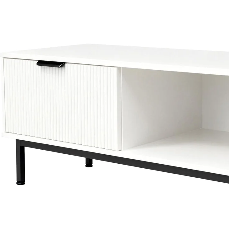 HOME DELUXE TV-Schrank NYLA Weiß - 160 x 43 cm – Bild 4