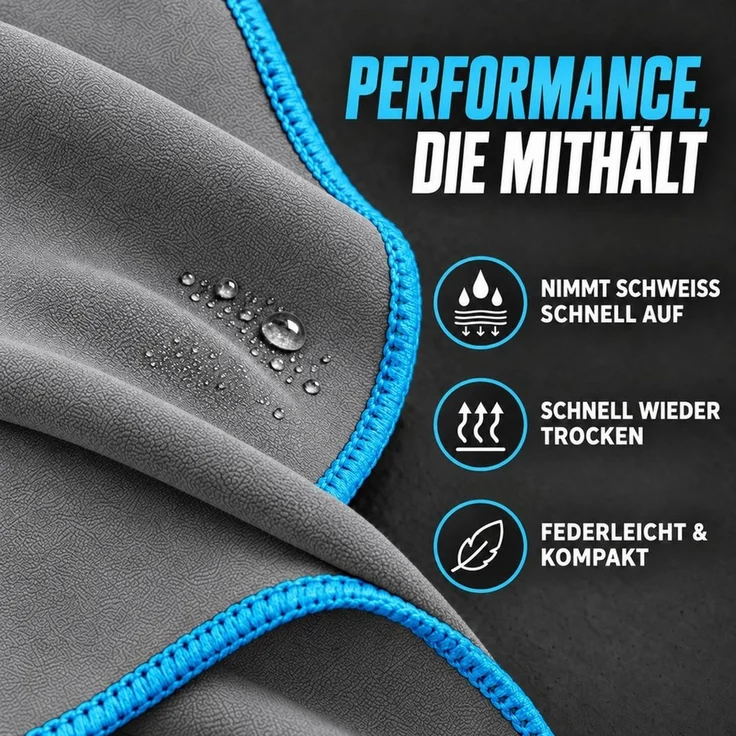 NirvanaShape Sporthandtuch NirvanaShape Mikrofaser Fitnesshandtuch mit Ecktasche und Knöpfen, saugfähig, leicht, schnelltrocknend, für Reisen, Fitness, Yoga, Sauna – Bild 4