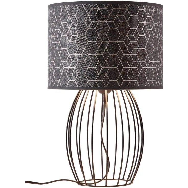 Brilliant Leuchten No. 94969-06 Galance Tischleuchte Drahtbasis schwarz E27 H375mm