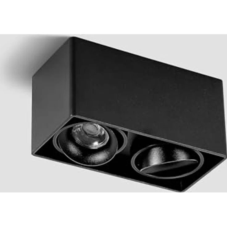 Arcchio Deckenlampe Kubika, moderne 2-flammige Deckenleuchte in Schwarz aus Aluminium (GU10) für Flur und Wohnräume – Bild 5