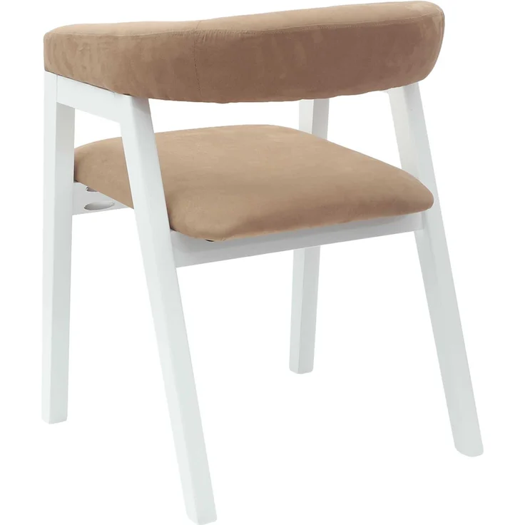 vidaXL Esszimmerstühle 2 pcs Weiß 54 x 57 x 73 cm Massives Gummiholz 42020427 – Bild 6