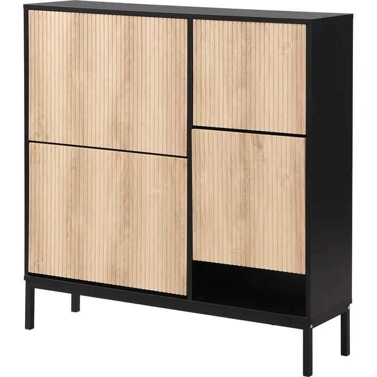 Schuhschrank, Schuhkipper, Schuhregal mit Sitzfläche, Sideboard, Mehrzweckschrank, schmal – Bild 8