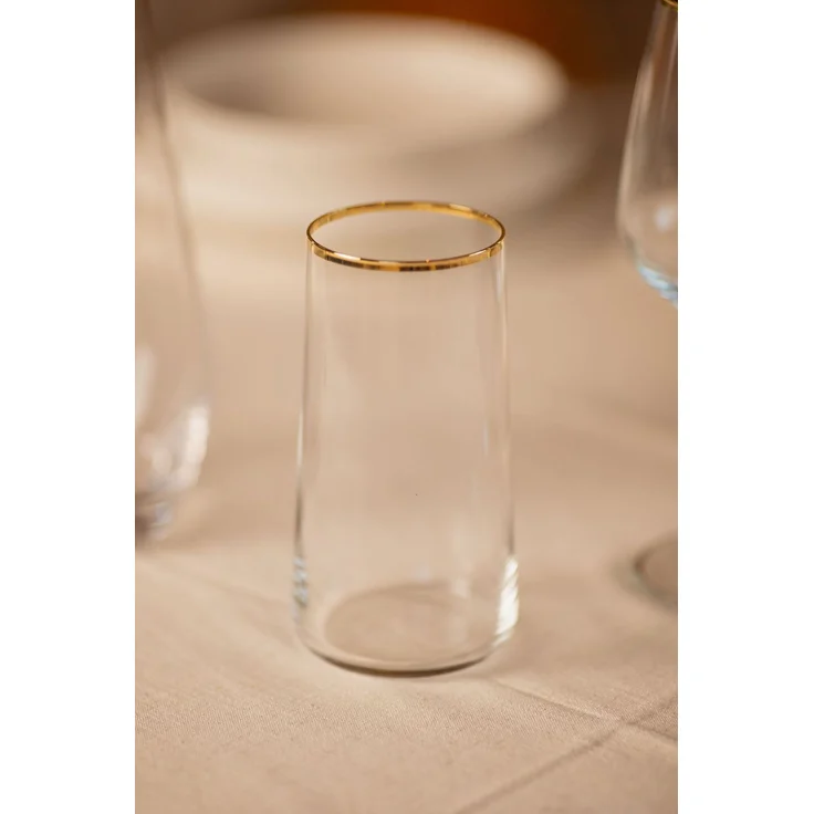 Hermia Concept 'Avantgarde 520 - Gold, Transparent' Gläser-Set (4-teilig), Gold / Transparent, 8 x 8 x 15 cm, 520 ml – Bild 1