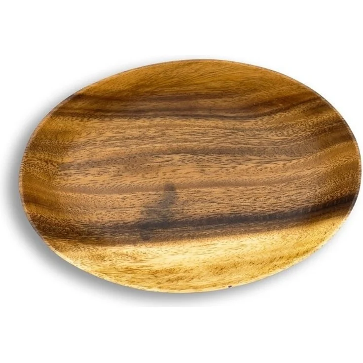 Levandeo® Dekoschale, Holzschale Akazie 19cm Oval Design Snackschale Schale Obstschale – Bild 4