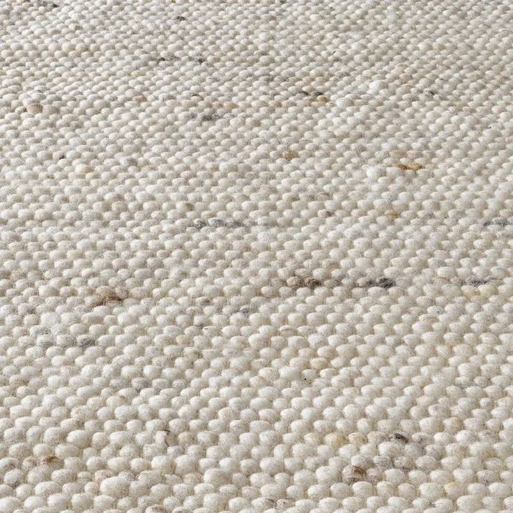 TaraCarpet Wollteppich TaraCarpet Handwebteppich Helsinki, rechteckig, Höhe: 10 mm, gewalkter Wohnzimmer-Teppich Schurwolle Schlafzimmer Esszimmer 070x130 – Bild 2