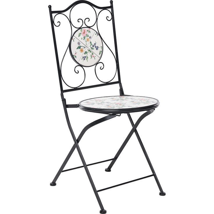 Gartenstuhl 2er Set COLLIO Metall Schwarz – Bild 5