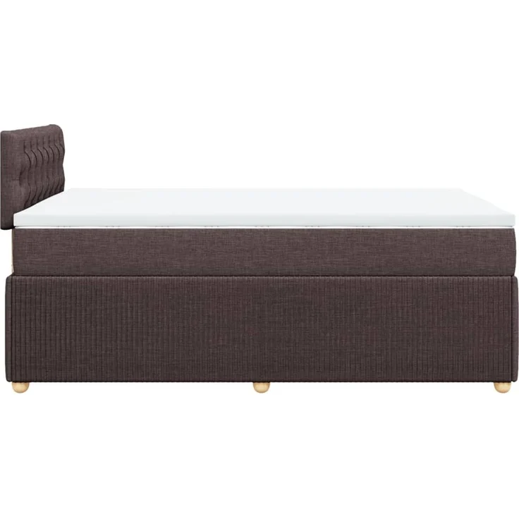 vidaXL Boxspringbett mit Matratze Dunkelbraun 120x200 cm Stoff 3287433 – Bild 5