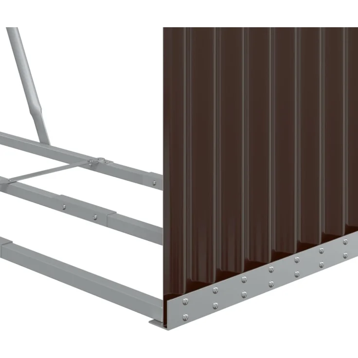 vidaXL Kaminholzunterstand Braun 120x45x100 cm Verzinkter Stahl 364573 – Bild 10