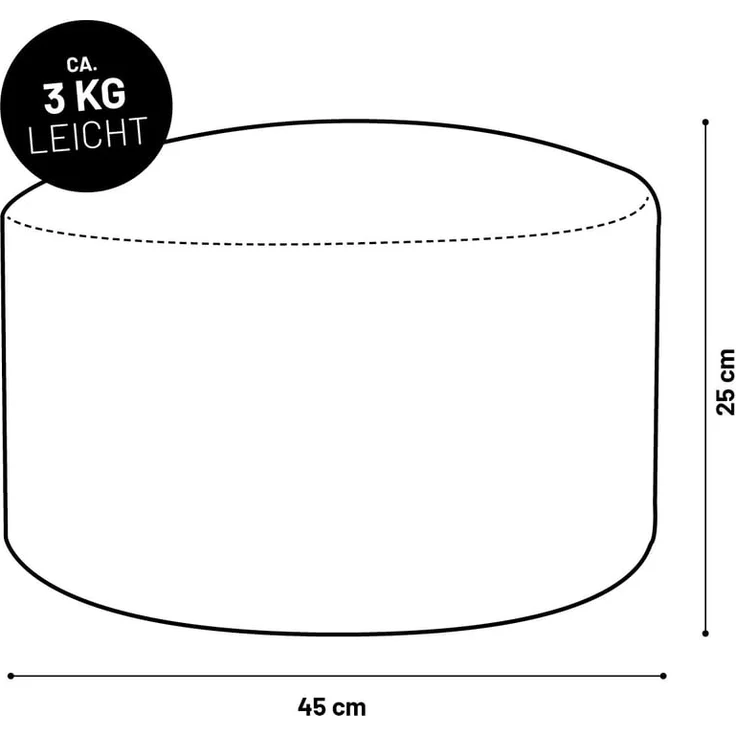Lumaland Pouf Sitzsack Pouf Teddy 50L, Indoor-Bezug - weich waschbar - perfekt fürs moderne Zuhause – Bild 9