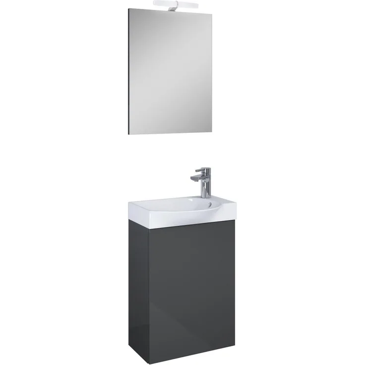 Gästewaschplatz Stuttgart 45 cm Waschbecken Waschtisch Waschplatz