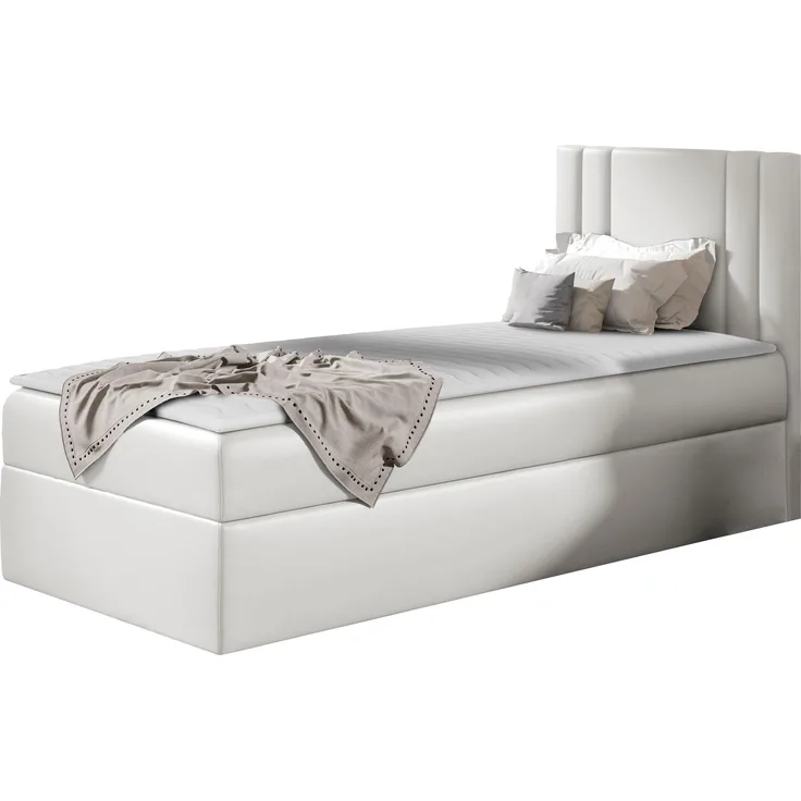 Boxspringbett 'Harlon Mini' rechts, weiß 80x200 cm