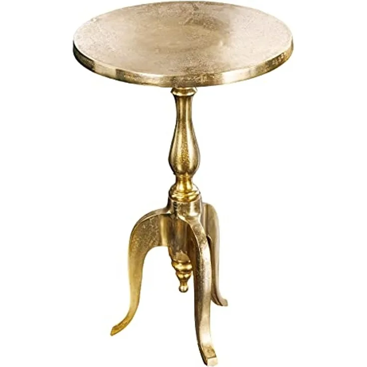 riess-ambiente Beistelltisch SAVOY 55cm gold (Einzelartikel, 1-St), Wohnzimmer · Metall · rund · Handarbeit · Barock