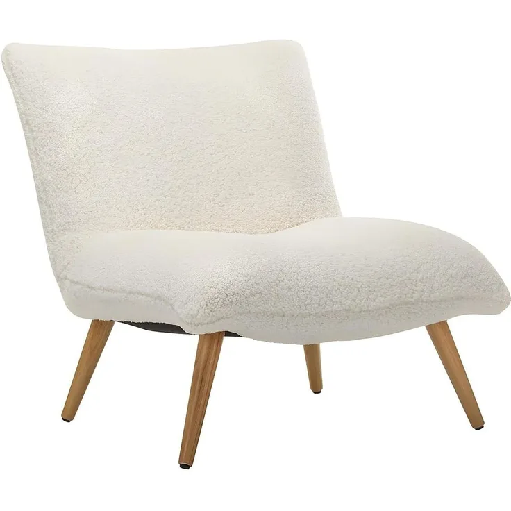 Vente-unique - Sessel - Baumwollfleece - Lammfell-Imitat - Weiß - PEPITA
