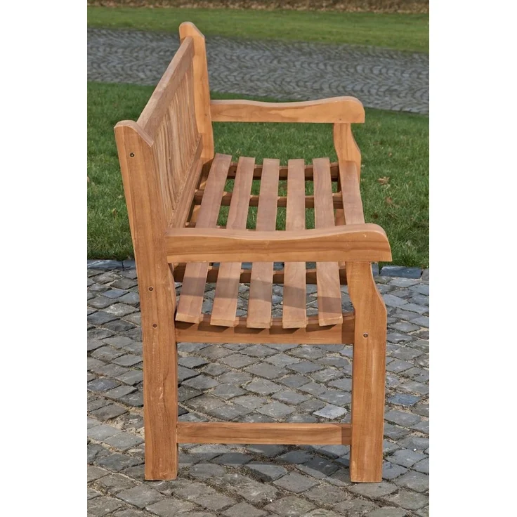 TPFGarden Gartenbank Jacky, Teakholz Sitzbank Garten Bank massiv Sprossen-Design Breite 120cm – Bild 3