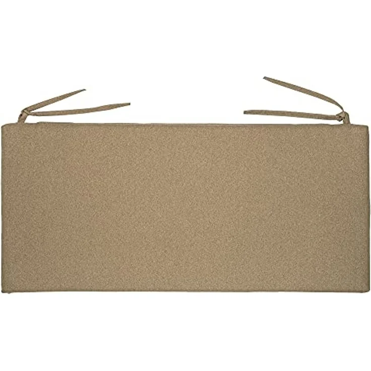 chilly pilley Bankkissen Bankauflage Polsterauflage Reißverschluss mit Schlaufen Kissen für Gartenbank Gartenbankauflage für Gartenmöbel Sitzkissen & Rückenkissen Outdoor (120 x 40 x 5 cm, Beige) – Bild 5