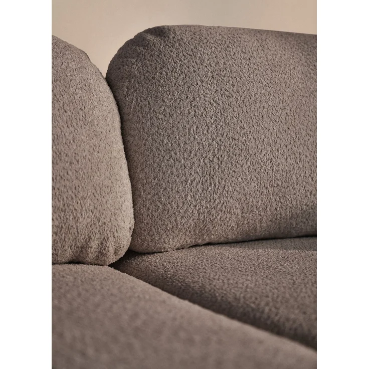 Selsey Tvoya Ecksofa mit Schlaffunktion, Ottomane links, Bouclé Graubraun – Bild 8