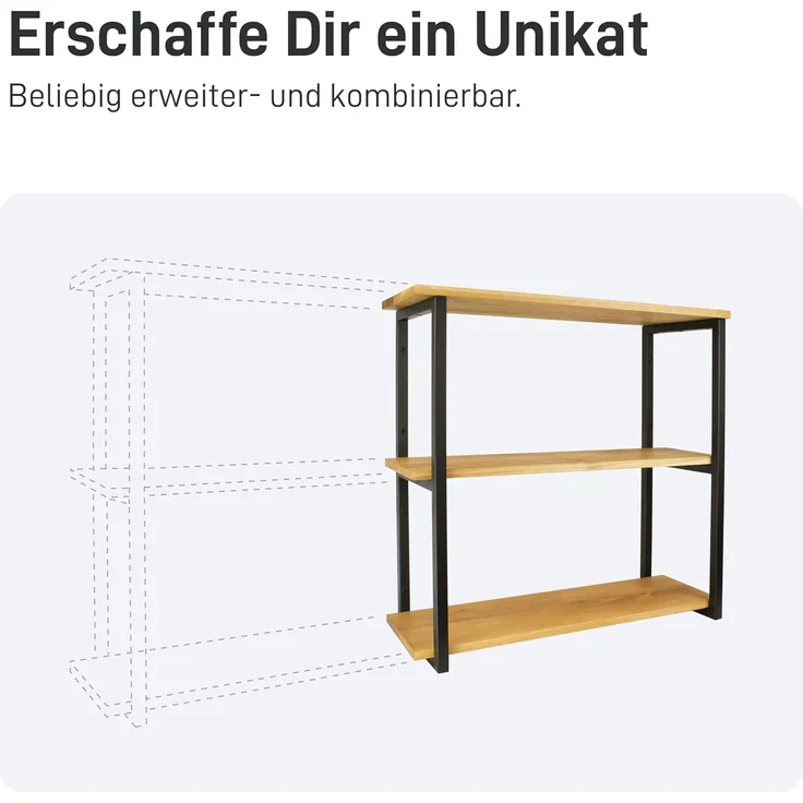 Natural Goods Berlin Wandregalhalter GRÜNAU, Wandregal aus Metall, Wandregalträger für Hängeregale – Bild 7