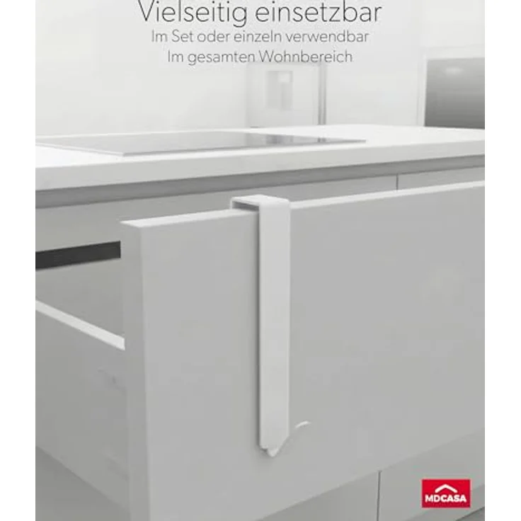 MDCASA Türhaken Türhaken bis 2 cm Türfalz, Zimmertüren, Innentüren mit Falz, (Set, 4 Stück), speziell für die Tür Außenseite – Bild 7