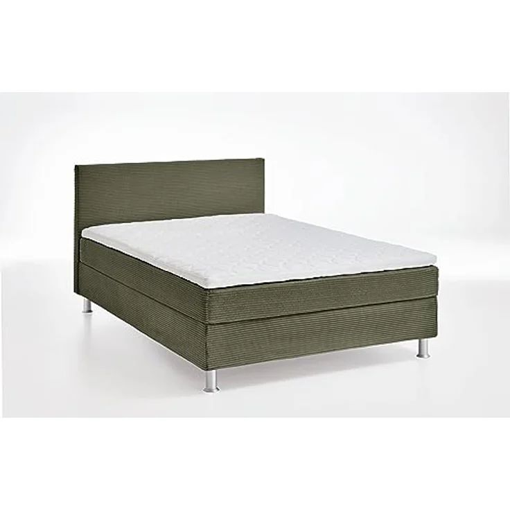 ATLANTIC home collection Boxbett inklusive Rost und Federkernmatratze, Polyurethan, Olivgrün, 140x200 cm – Bild 2