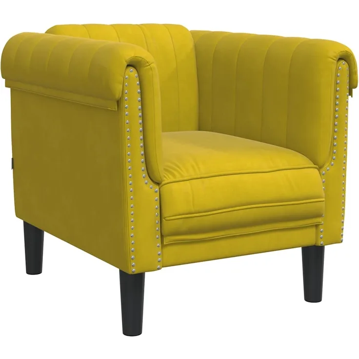 vidaXL Sessel Gelb Samt 372571
