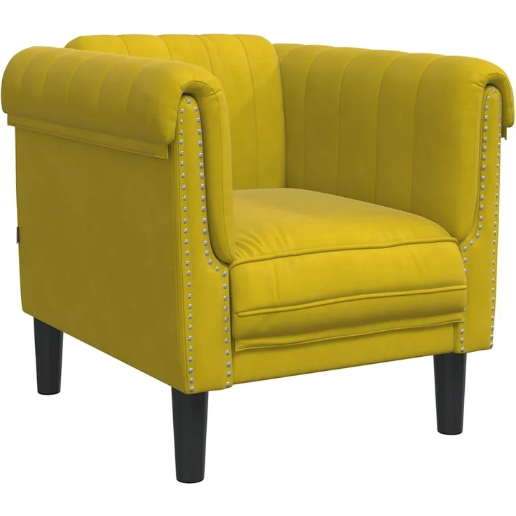 vidaXL Sessel Gelb Samt 372571 – Bild 1