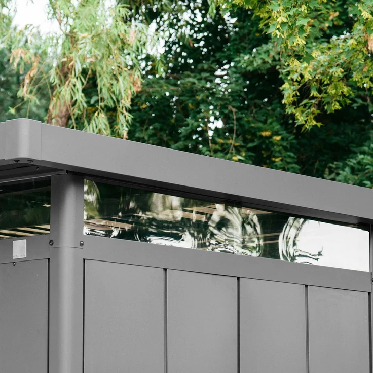 GFP Primeyard Gerätehaus Metall Gartenhaus 263x228x231 cm Geräteschuppen anthrazit – Bild 6