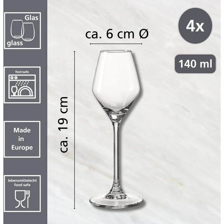 Ritzenhoff & Breker Likörglas Rumba, 4-tlg, Glas, 4er Set, je 140 ml – Bild 2