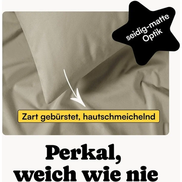 Seralino Kissenbezüge Perkal Kissenbezug (100% Baumwolle) weich angeraut, hautfreundlich, besonders weich & atmungsaktiv, BCI zertifiziert, mit Reißverschluss – Bild 4