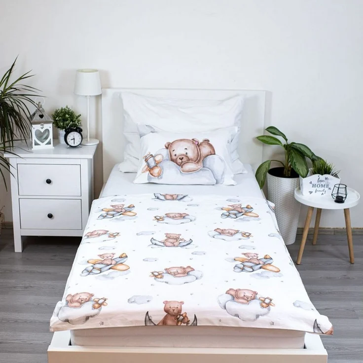 Teddy Bear Kinderbettwäsche – Bettbezug 100x135 cm & Kissenbezug 40x60 cm – Bild 2