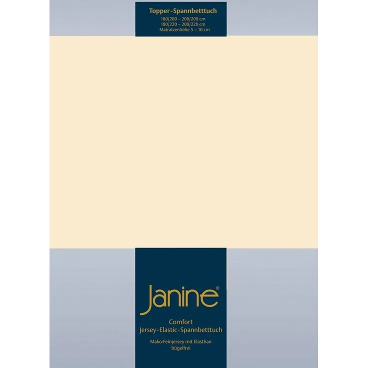 Janine Spannbettlaken TOPPER 5001, Jersey-Elasthan, Gummizug: rundum, (1 Stück), mit Rundumgummizug