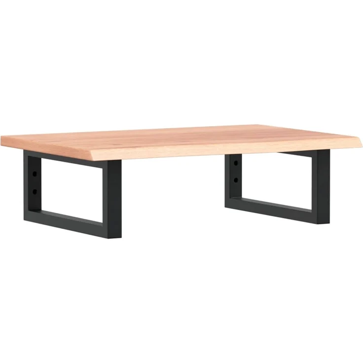 vidaXL Waschtischplatte mit Halterung Stahl und Massivholz Eiche 3302561 – Bild 2