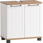 SCHILDMEYER Waschbeckenunterschrank Badschrank Unterschrank Jelda mattweiß Eiche