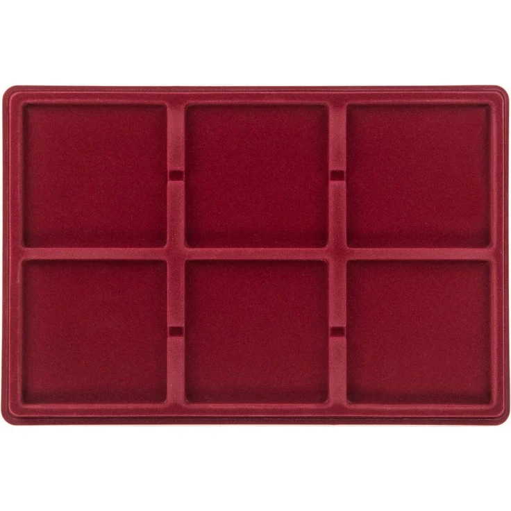 MC. Sammler Aufbewahrungsbox MC. Sammler Münztableau mit Schutzdeckel, Münzkoffer, Münzkassette, 6 Fächer - 95x95mm – Bild 1