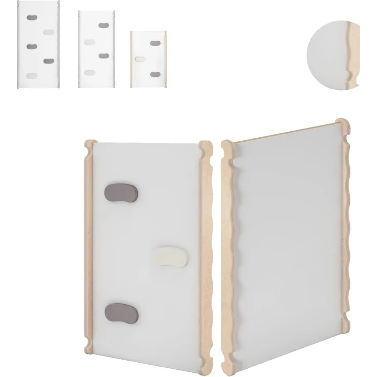 MAMOI® Modernes Mini Kleinkindrutsche für Kletterdreieck | Mini Babyrutsche Indoor aus natürlichem Holz, scandi Design | CE | 100% ECO | Made in EU
