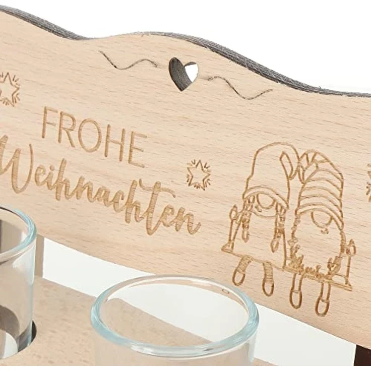Spruchreif® Schnapsglas Schnapsbank mit Gravur, Frohe Weihnachten und ein gutes Neues Jahr – Bild 4