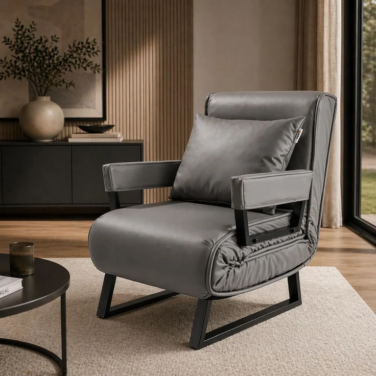Makika Schlafsessel Schlafsofa Rio klappbar - in Grau – Bild 1