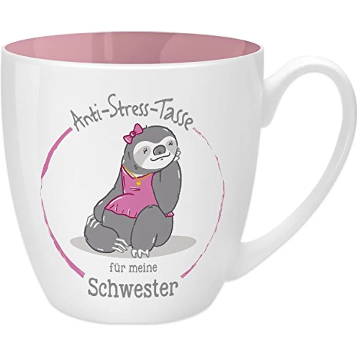 GRUSS & CO Anti-Stress-Tasse Motiv Schwester | Tasse mit Spruch, 45 cl, New Bone China | Geschenk für Sie | 45507, 1 Stück (1er Pack) – Bild 2