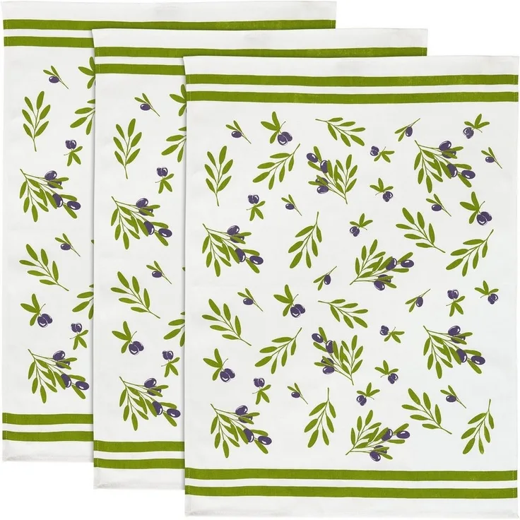 Erwin Müller Geschirrtuch Geschirrtuch 3er-Pack, Baumwolle Motiv