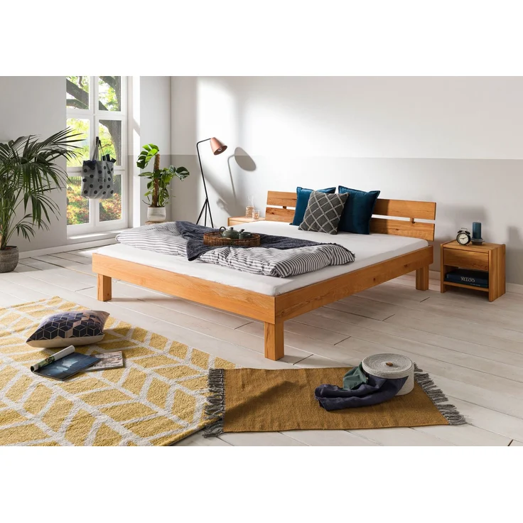 Bett Kernbuche 180x200x73 natur geölt TomMe #104 – Bild 8
