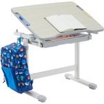CARO-Möbel Kinderschreibtisch VITA, Kinderzimmer Schreibtisch neigbar Schublade & Rucksackhalterung