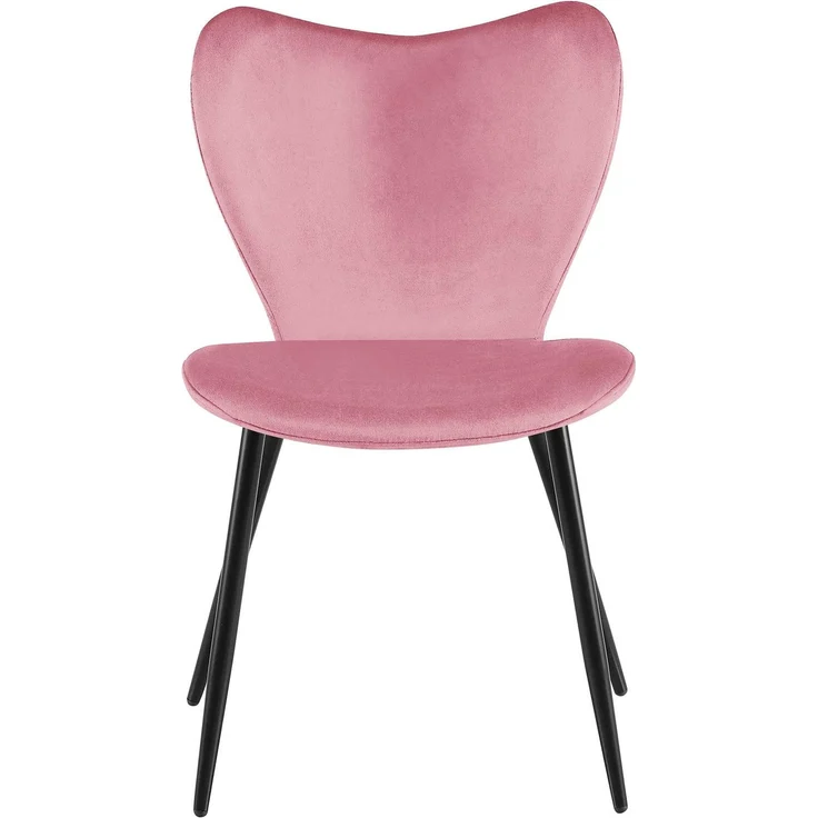 CLP Esszimmerstuhl Maika gepolstert mit Samt- oder Stoffbezug belastbar bis 150 kg,Samt rosa – Bild 5