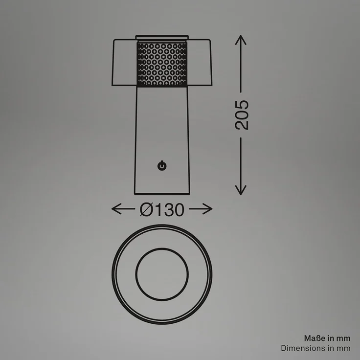 Briloner Leuchten LED Tischleuchte Akku Stufenlos dimmbar Touchfunktion Kabellos, LED fest integriert, Warmweißes Licht USB-C Ladung 150mm Durchmesser 190mm Höhe – Bild 10