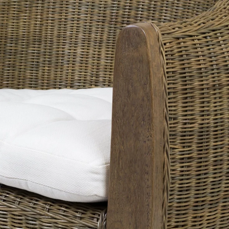 Sedex Bari Rattansessel Palmskin – handgefertigt mit Holzgestell und Sitzpolster – Bild 5