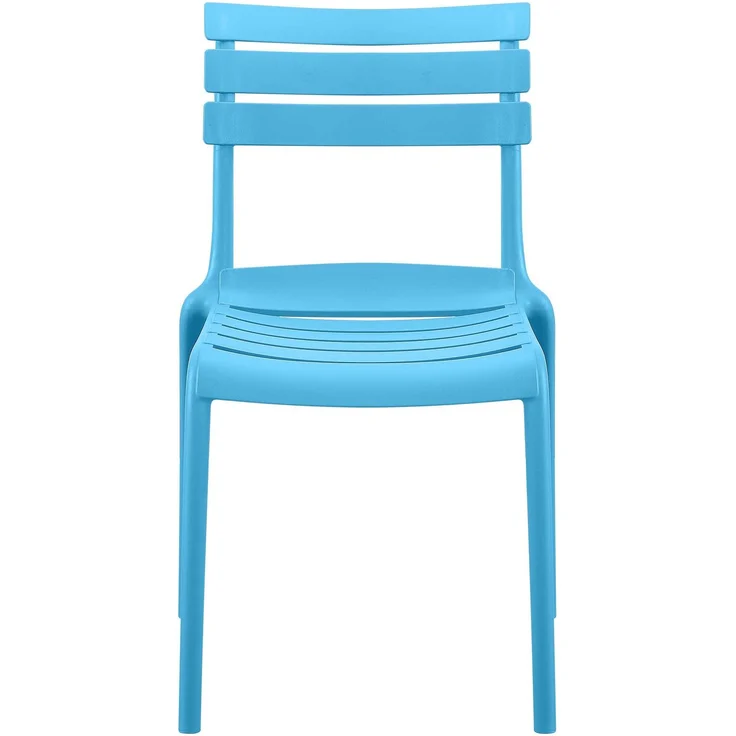 CLP Gartenstuhl Kebren stapelbar wetterfest UV-beständig bis 150 kg ohne Armlehnen,blau – Bild 4