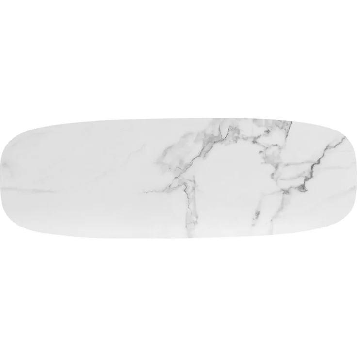 Design Konsolentisch TURIN 120cm weiss Marmor-Optik Konsole Metallgestell – Bild 5