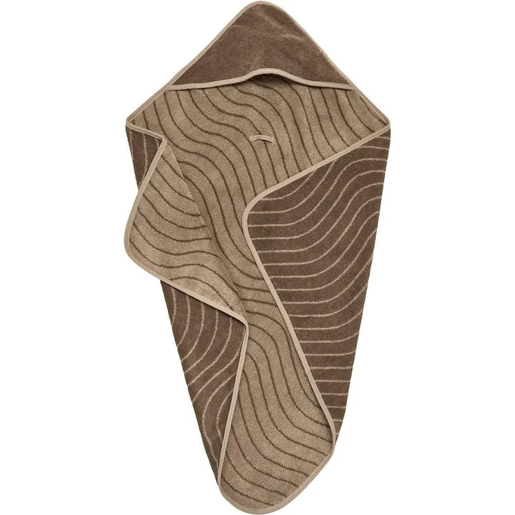 Leander Woodland Hoodie Kapuzenhandtuch 80x80 cm 100% Bio-Baumwolle Mocca