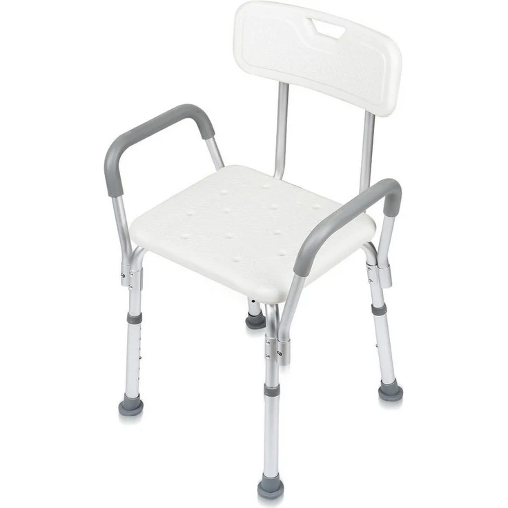 Clanmacy Badhocker Duschhocker, höhenverstellbar- mit Armlehnen - Duschsitz – Bild 1