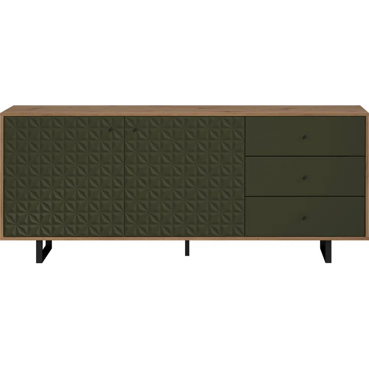 Sideboard Sentra | Dark Green / Artisan Eiche